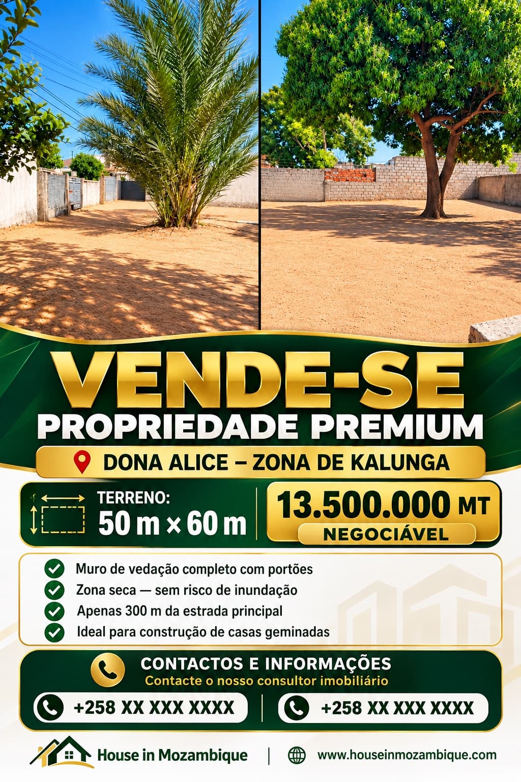Terreno de 3000 m² à venda em Dona Alice, Maputo